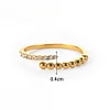 Stylish Bling Rhinestone Zircon 18K Golden Ring