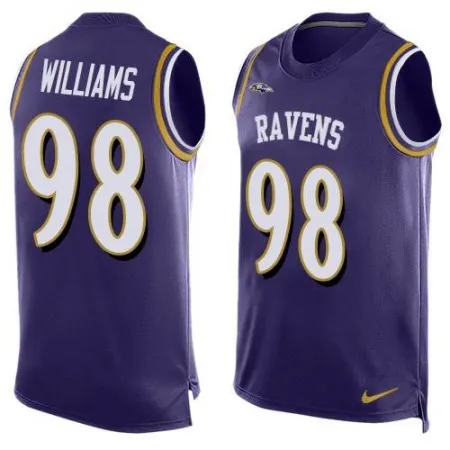 Ravens #98 Brandon Williams Purple Team Color Men's Stitched NFL Limited Tank Top Jersey