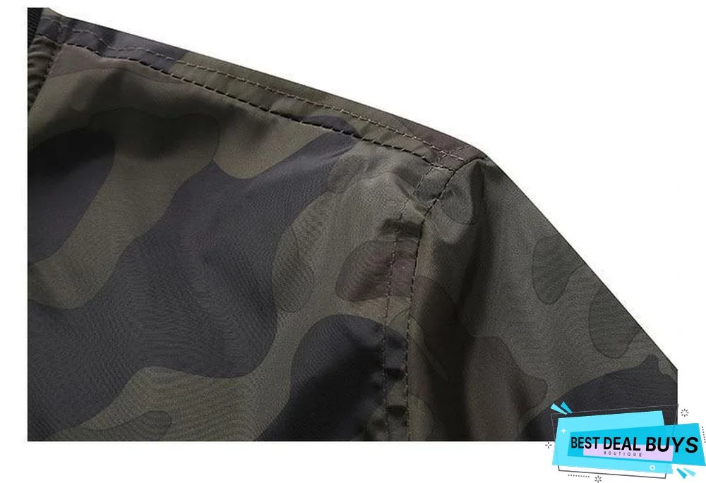 Men's Bomber Jacket Men Autumn Camouflage Jackets Male Military Coats
