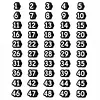 20 Pcs Numbered Pencil Toppers 1-20 Reusable Classroom Pencil Labels for Teachers Pencil Tracking Ma