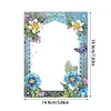 Floral Special Shape Diamond Painting Photo Frame Home Decor Gift (Flower Blue)