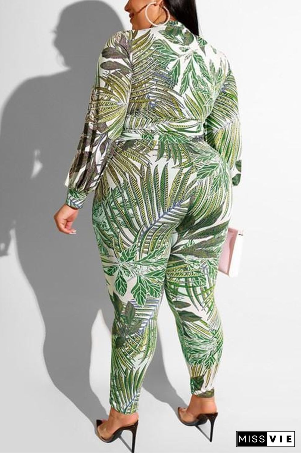 Fashion Casual Print Zipper Long-Sleeved Set