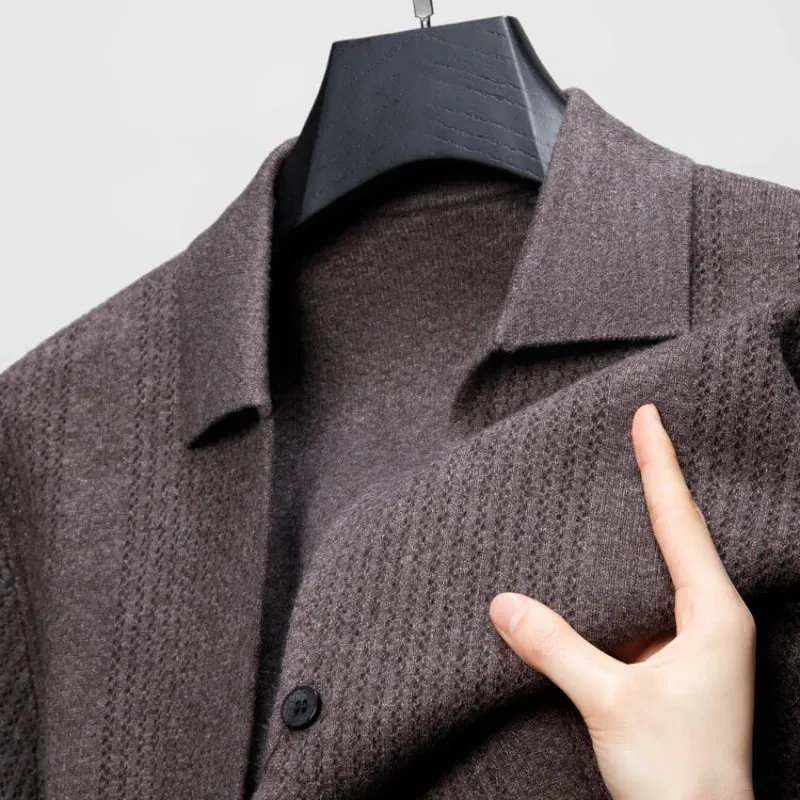 Men's Valerio Cashmere Button-Up Cardigan &ndash; Ribbed Knitwear &ndash; view 2