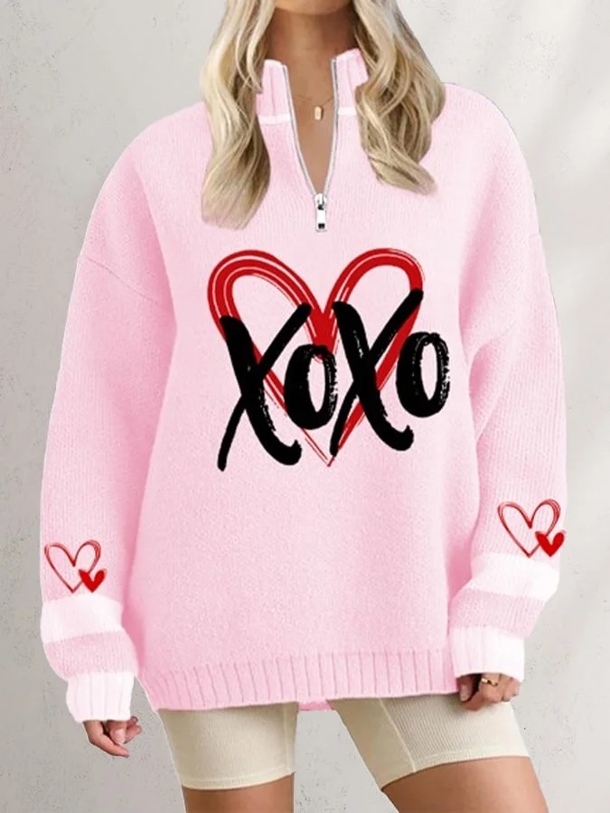 Women's Valentine's Day Heart Casual Sweatshirt