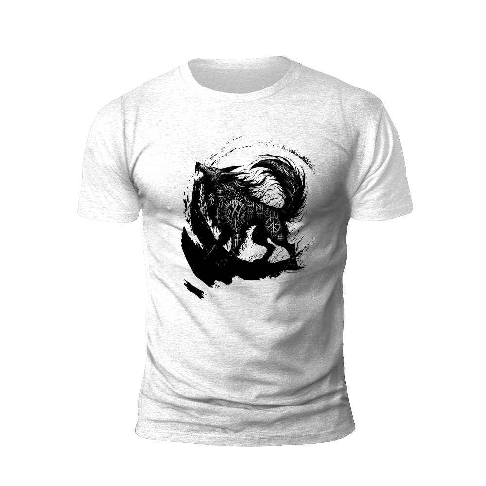 Nordic Howl: The Viking Wolf T-Shirt