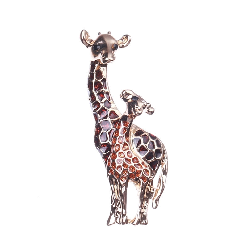 Exaggerated Pin Giraffe Alloy Enamel Women’s Brooches