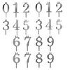 Reusable Numeral Birthday Candle Holder Set Number 0-9 for Party Anniversary
