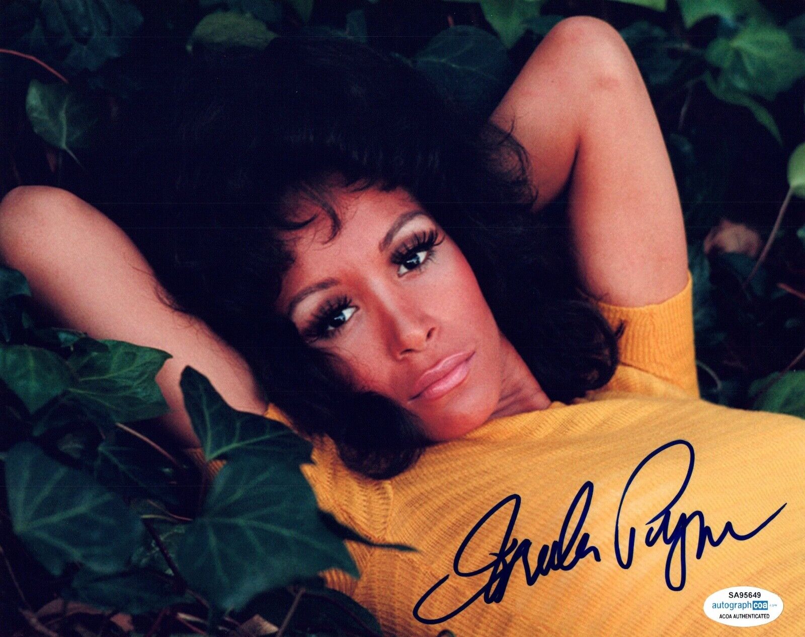 Freda Payne Signed Autographed 8x10 Photo Poster painting Band Of Gold Singer ACOA COA