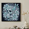 Partial Drill 5D Diamond Painting Kit Skull Abstract 30x30cm(Lily Skull)