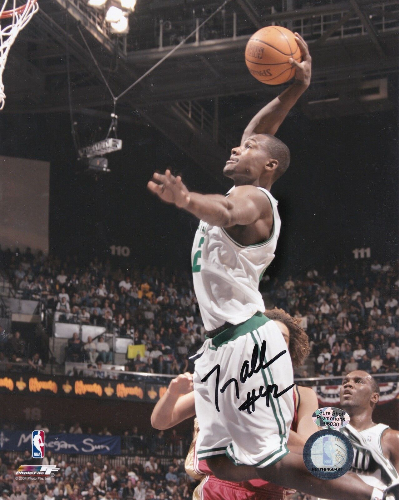 TONY ALLEN BOSTON CELTICS ACTION SIGNED 8x10