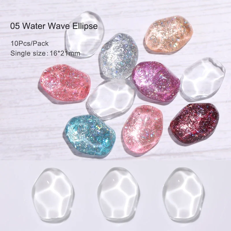 10Pcs Nail Polish Gel Color Label Stickers Transparent Round UV Gel Varnish Nail Colors Display Nail Art DIY Design Decoration-Nail Inspo