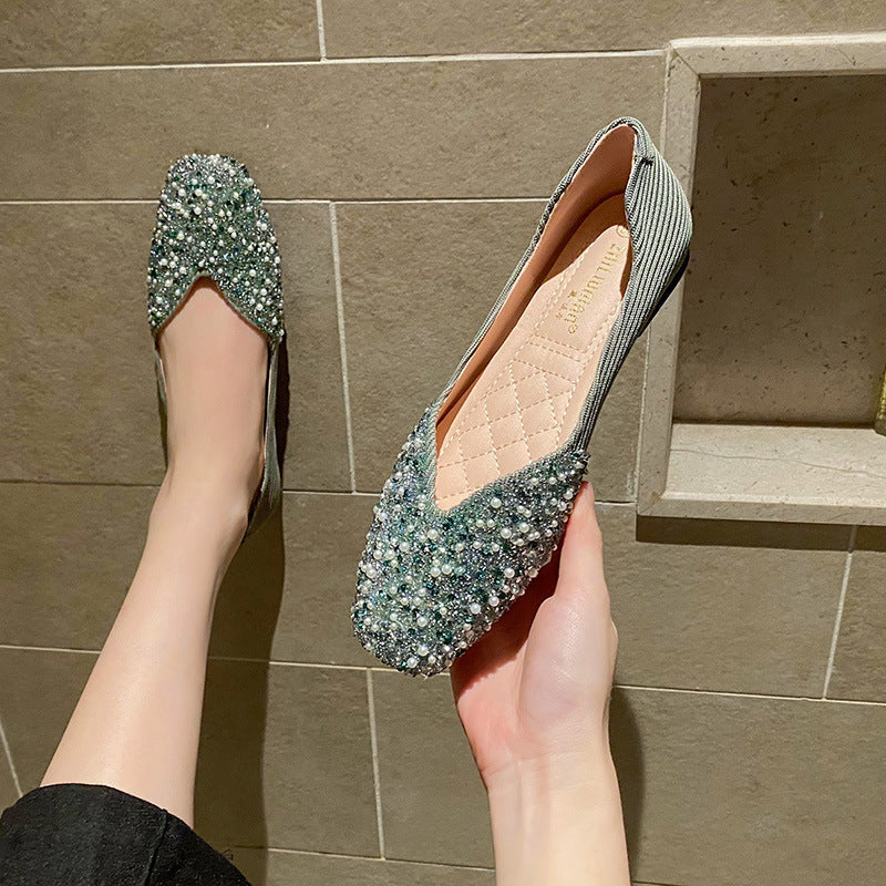 Comelyy Square Toe Sequin Shoes mumuwear