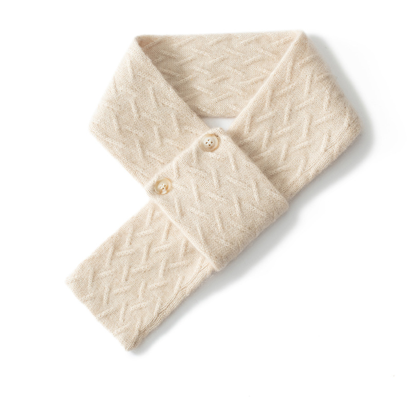 100% Cashmere Ribbed Neck Scarf REAL SILK LIFE