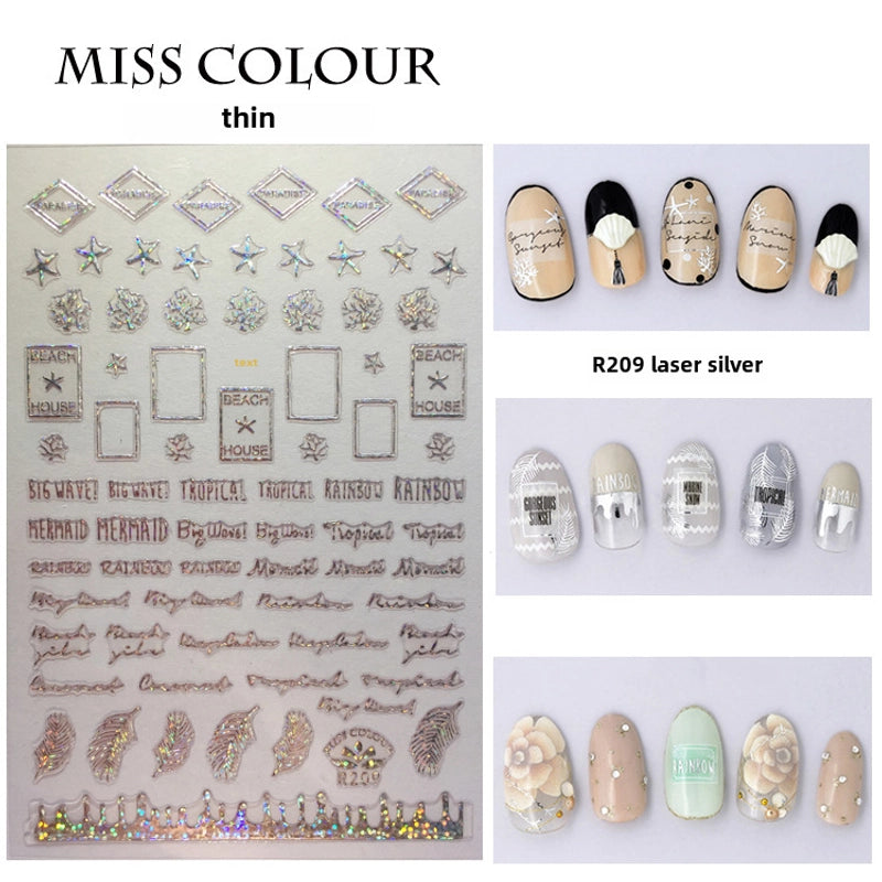 3D Star Moon Nail Stickers Phototherapy Nail Art Supplies Star Moon Nail Art Stickers R207 Nail Art Constellation Metal Jewelry