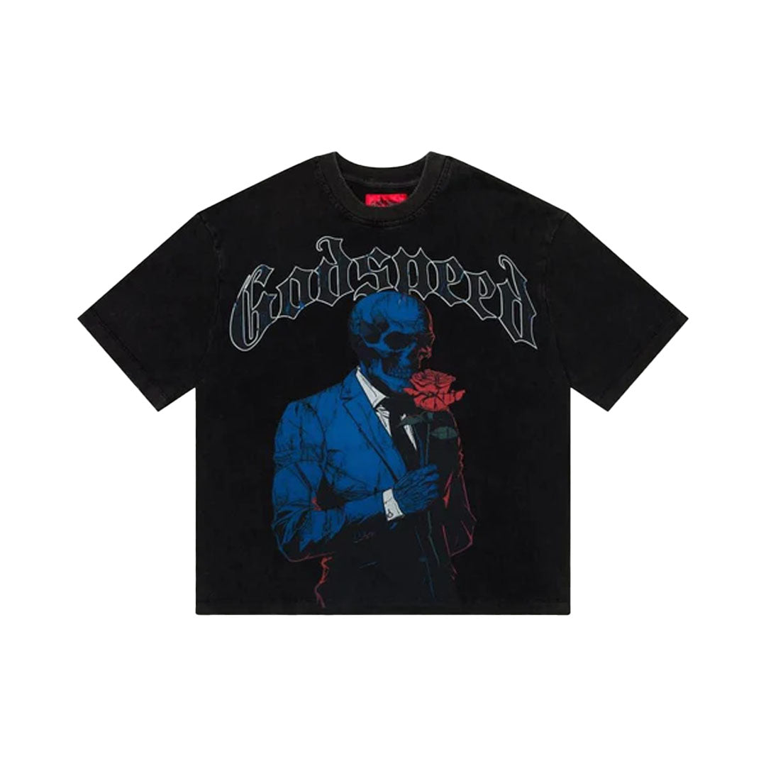 Godspeed Smell the Roses Tee Black Wash