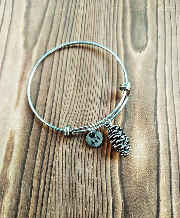 Pine Cone Bangle Bracelet