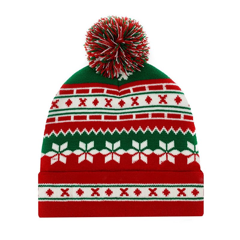 Santa Hat Lob Flanging Cute and Warm Gift