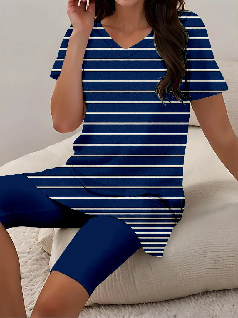 Women Long Sleeve V-neck Graphic Floral Printed Top