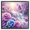 Flower Waterfall-11CT Stamped Cross Stitch 50*50cm/19.69*19.69in