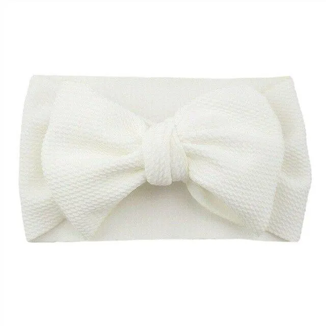 2019 Baby Accessories  Toddler Girls Boys Kids Baby Solid Bow Hairband Headband Stretch Turban Knot Head Wrap Kids Props Gifts