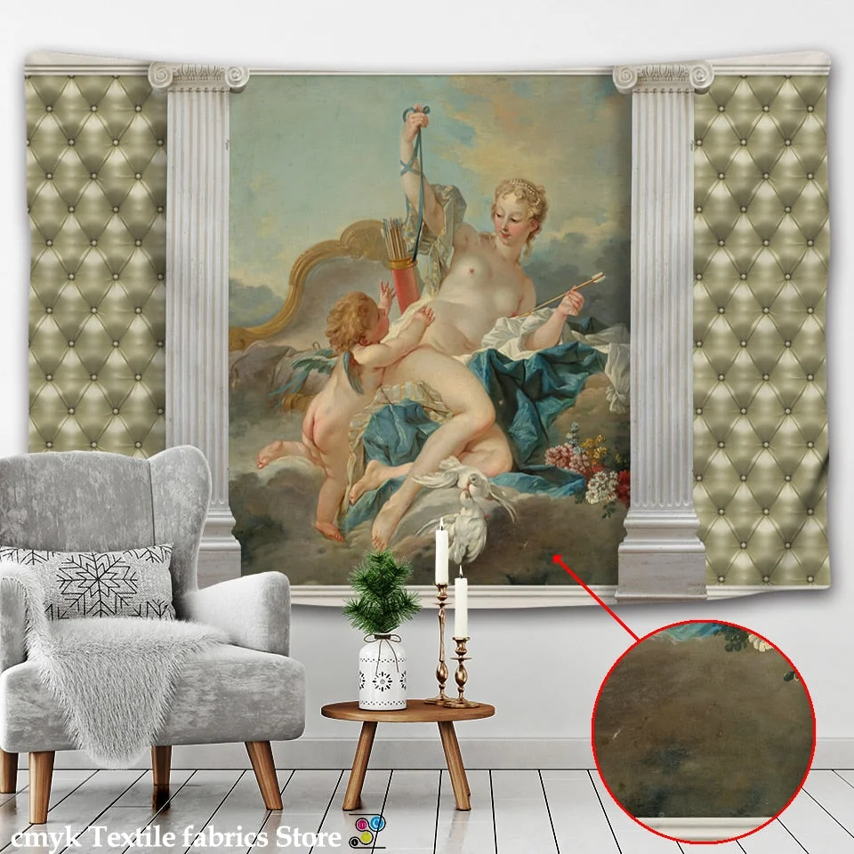 Hongbo Hippie Mandala Pattern Tapestry Abstract Painting Art Wall Hanging Blanket Livingroom Decor Crafts Multifunction Mat