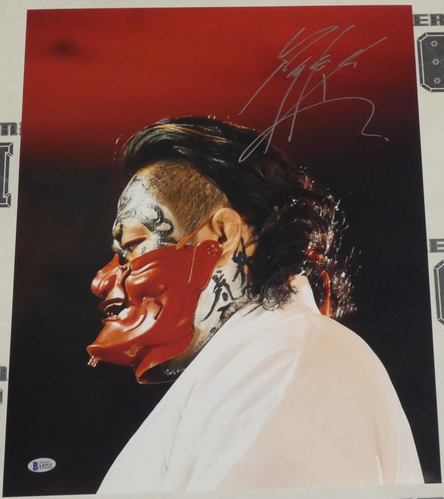 Hirooki Goto Signed 16x20 Photo Poster painting BAS COA New Japan Pro Wrestling Picture Auto'd 1