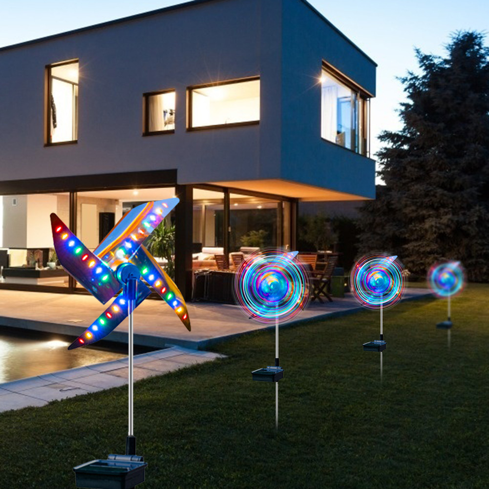

2Pcs 32LED Solar Ground Waterproof Windmill-Lanscape Lawn Light, 501 Original