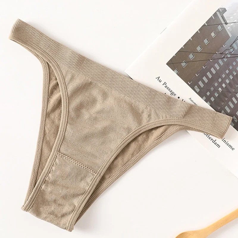 Women Thong Brazilian Panties Sexy G-String Female Underpants Bikini Cotton Gusset Sexy Lingerie Ladies Seamless Underwear