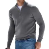 Pull Zippé Et Col Montant Pour Hommes
