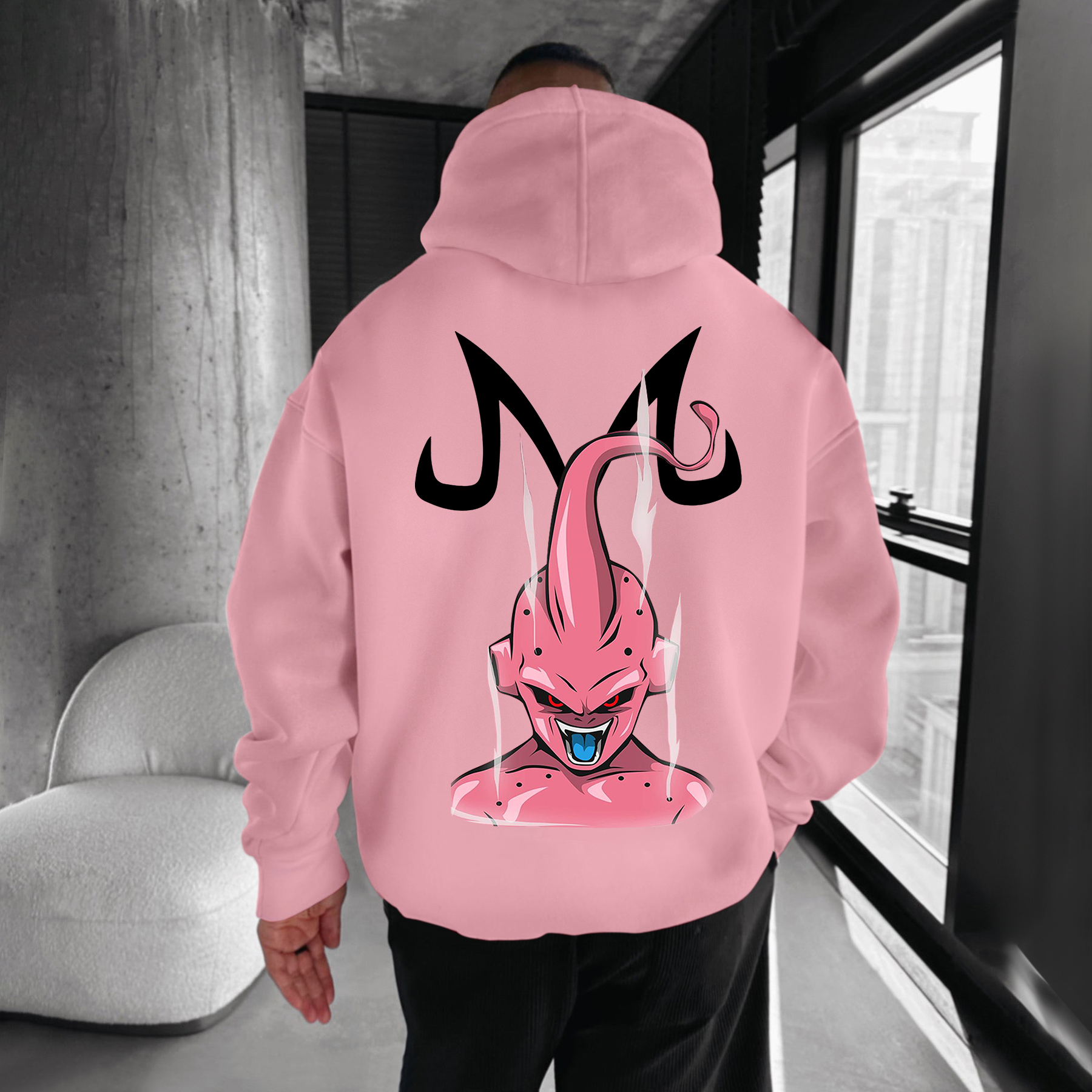 FROMSPARCOO Oversized DB Anime BUU Printed Hoodie