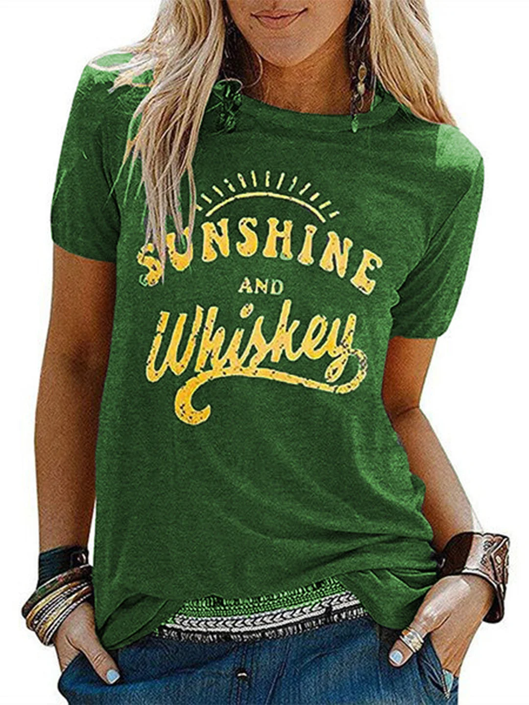 SUNSHINE AND WHISKEY Short Sleeves T-shirt
