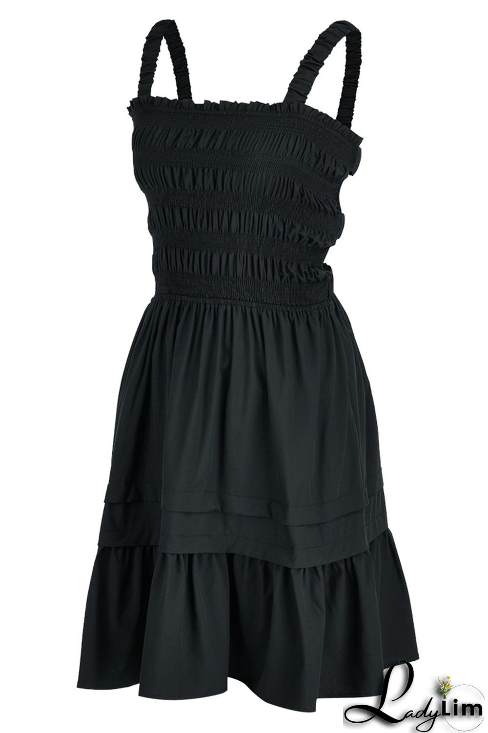 Rose Red Sexy Solid Patchwork Fold Stringy Selvedge Spaghetti Strap A Line Dresses