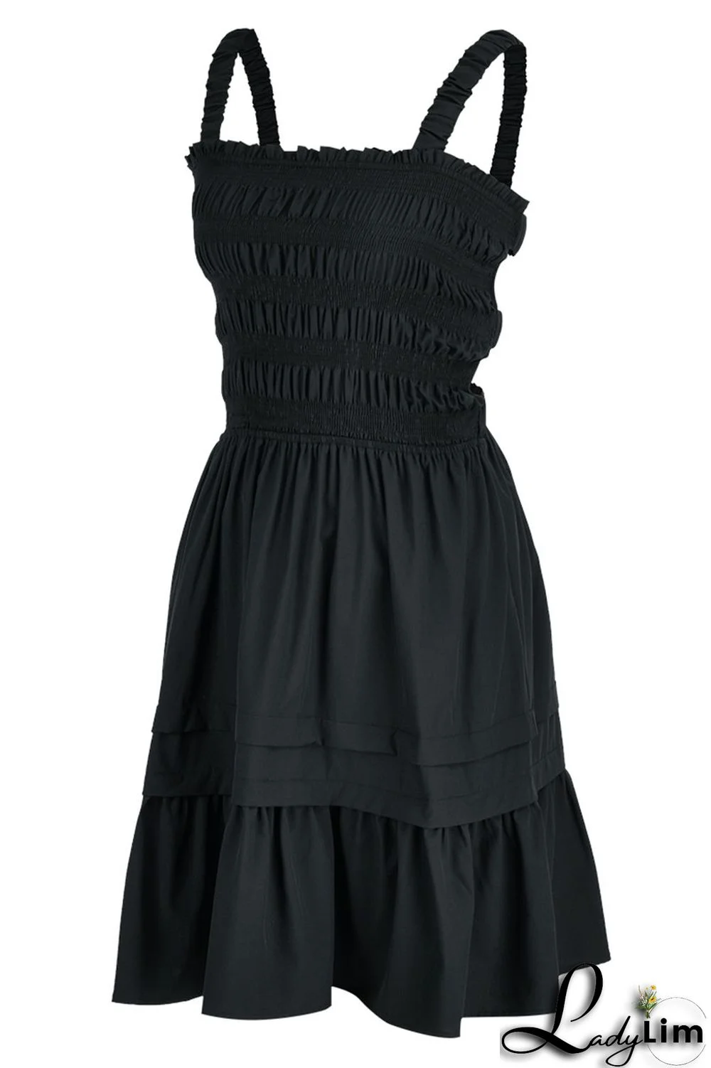 Rose Red Sexy Solid Patchwork Fold Stringy Selvedge Spaghetti Strap A Line Dresses