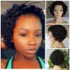 Curly Front Lace Human Hair Short Wigs Bob Wigs Remy Brazilian Hair Glueless Lace Frontal Wig For Women Natural Black Hair