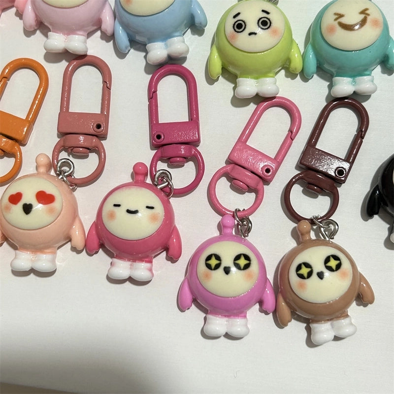 Colorful Keychain Egg Party Pendant Cyber Celebrity Cartoon Hanging Ornaments Strange Cute Egg Matching Girls’ Accessories