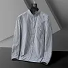  Gioiacombo&trade; Camicia a maniche lunghe a righe casual da uomo