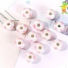 Lovely Painting Pink Flower Butterfly Beads DIY Jewelry Accessories