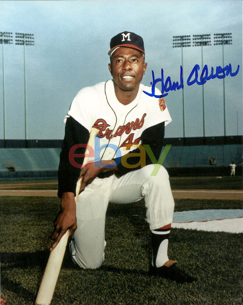 Henry HANK AARON Signed 8x10 Autographed Photo Poster painting Reprint