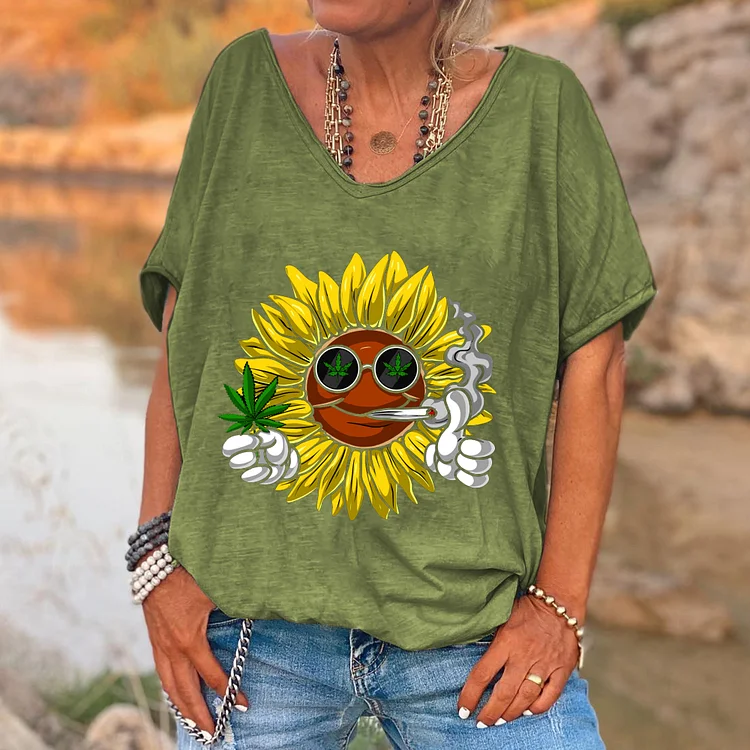 Hippie Sunflower Weed Stoner Sunflower Weed