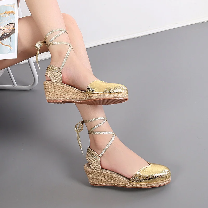 Wongn Wongn Shoes Female Heel Thick Tou Drag Spring And Autumn Pedal With High Heel Hollow Grass Woven