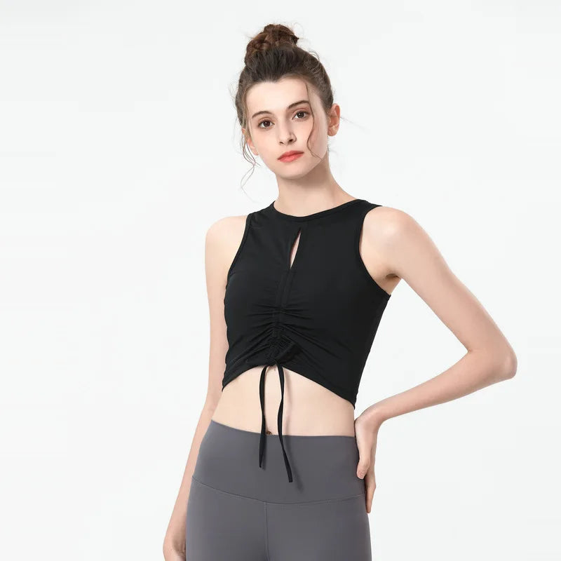 Llyge Women's Tank Workout Tops Sports Wear For Women Gym T-shirt Open Back Yoga Top Sport Blouses Woman Fitness Shirt Female Jersey llyge