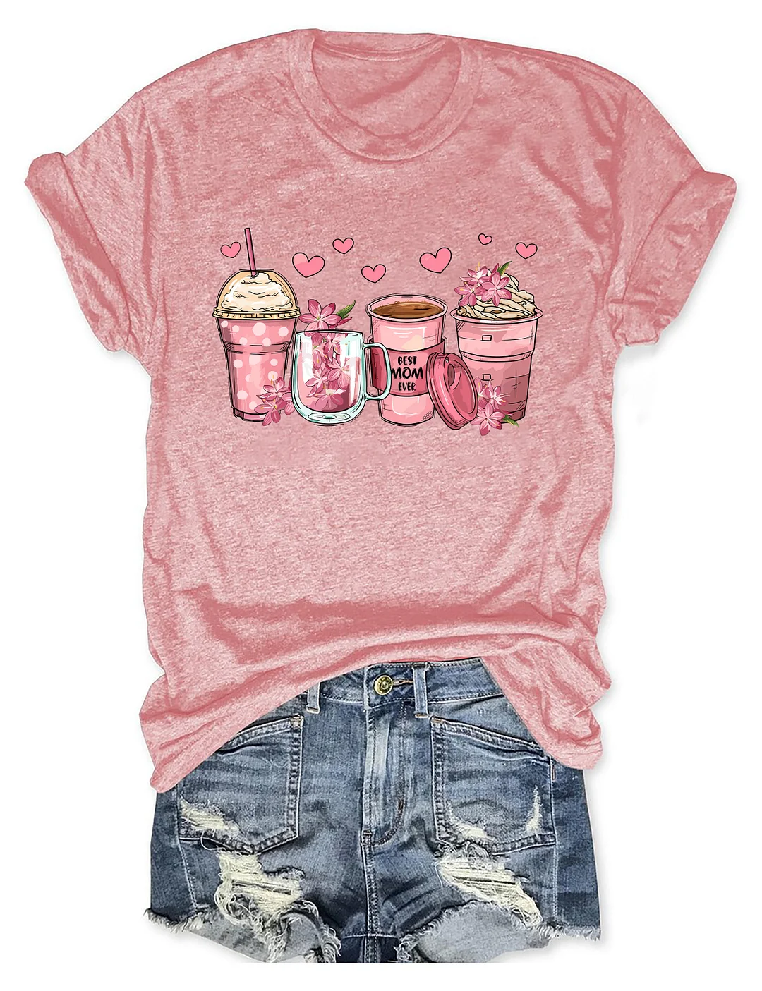Floral Coffee Mom T-shirt