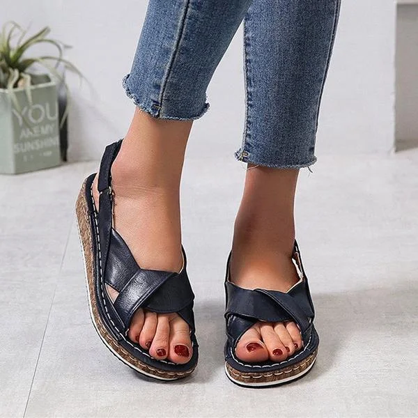 Women Casual Daily Comfy Open Toe Buckle Strap Sandals