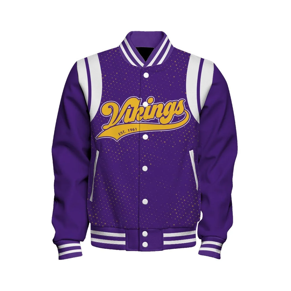 Minnesota Vikings National Football League 2024 Make Your Mark Unisex Varsity Jacket