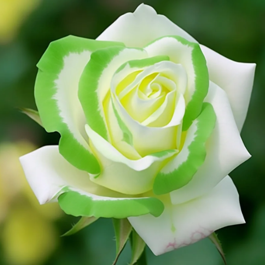 🤍Rare White and Green Twin Roses💚