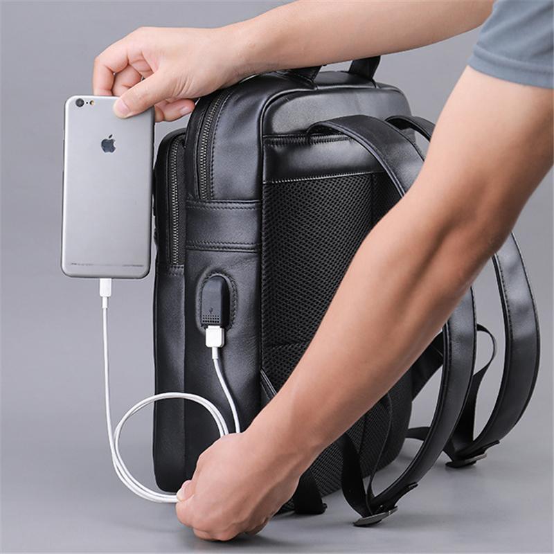 Mens Large Capacity Travelling School Backpacks With USB Charging Port