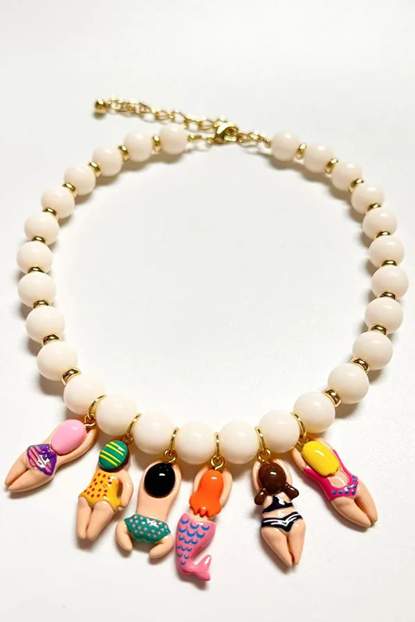 Versatile Cute Swimmer Beaded Necklace