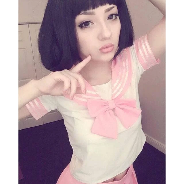 9 Colors Cosplay Costume Sailor Collar School Uniform Set Super Stretch