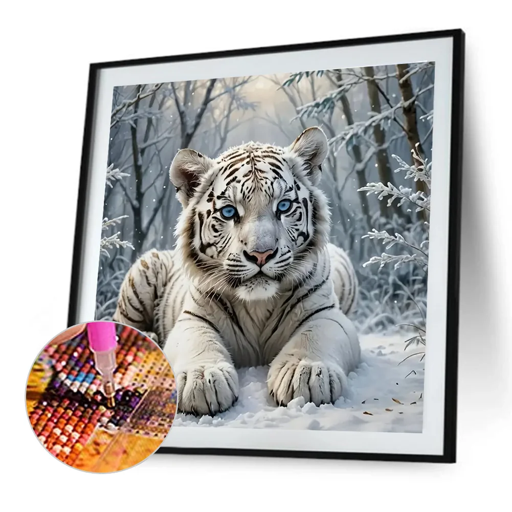 Diamond Painting - Full Round Drill - Tiger(Canvas|40*40cm)