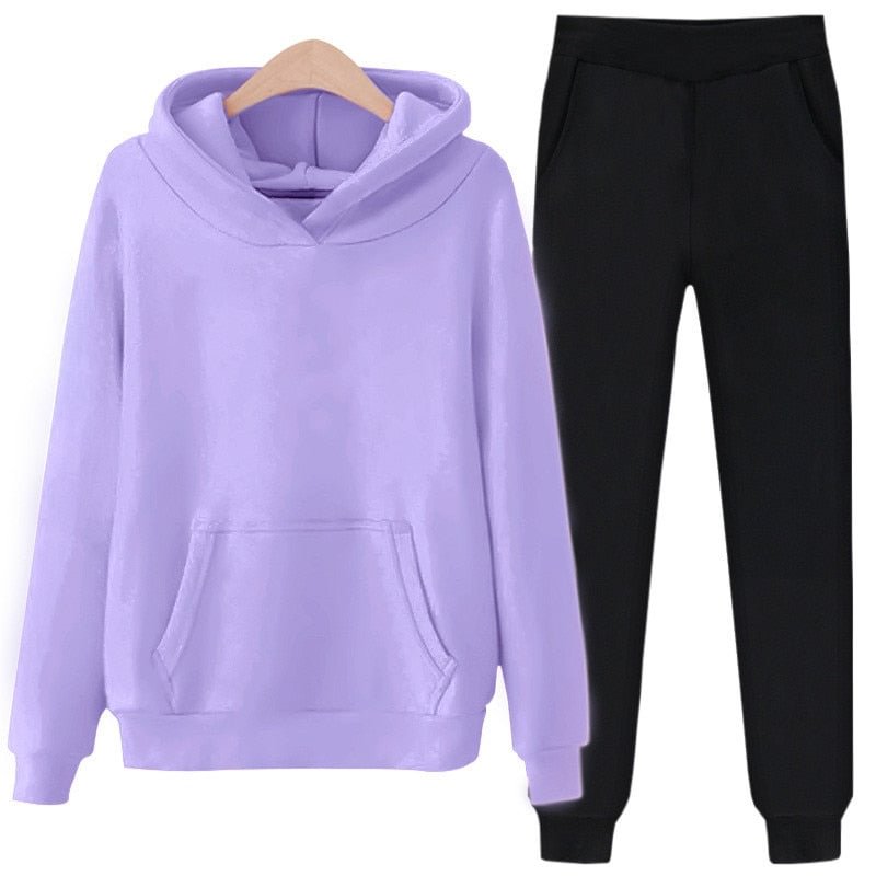 Yvlvol new Tracksuit women Sets Hoodies+Pants Two Piece Sets print Hooded Sweatshirt Outfit Sportswear Female Suit Clothing